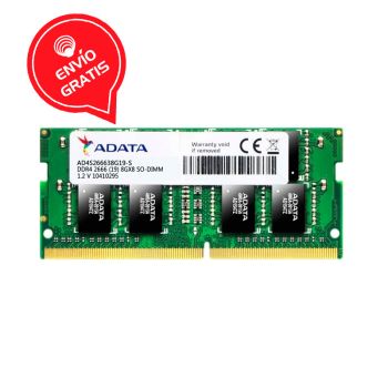 Adata Premier 8GB (1 x 8GB) DDR4 2666MHz SO-DIMM AD4S266638G19-S Memoria para Portatil Gratis