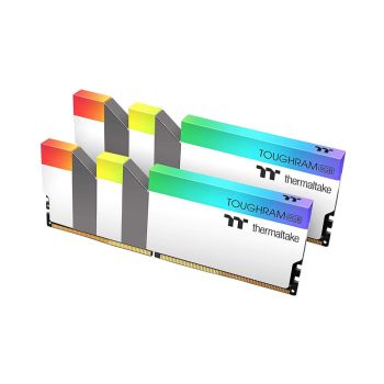 Thermaltake 16GB (2*8GB) DDR4 3600Mhz RGB TOUGHRAM Blanco R022D408GX2-3600C18A  Memoria RAM diagonal