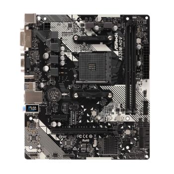 ASRock A320M-HDV AM4 AMD Matx Board FRONTAL