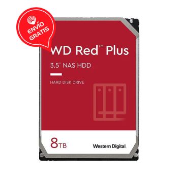 Western Digital 8TB PLUS RED NAS  7200RPM 256 MB SATA III WD80EFZZ Disco Duro Envio Gratis 