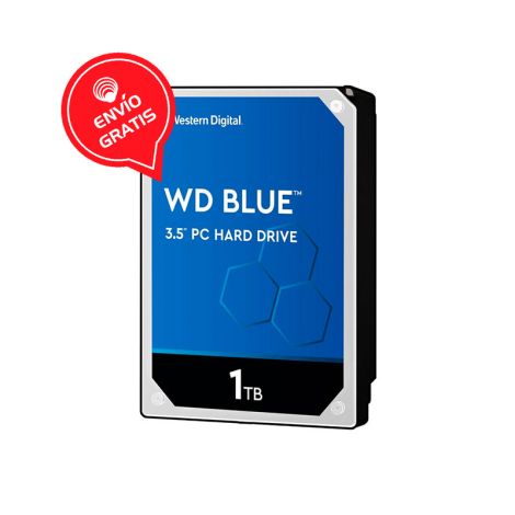 WD 1TB Blue 64MB SATA III WD10EZEX Disco Duro frontal gratis