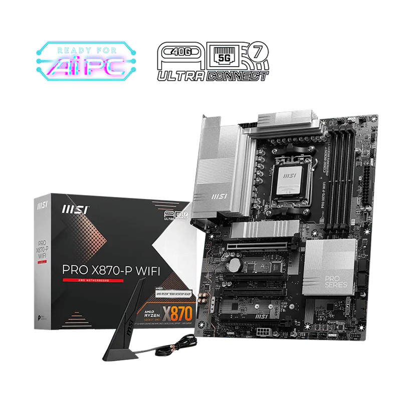 EMPAQUE MSI PRO X870-P WIFI BT DDR5 EMPAQUE MSI PRO X870-P WIFI BT DDR5
