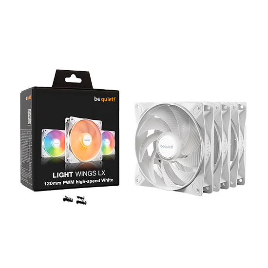 be quiet! LIGHT WINGS LX 120mm PWM HIGH SPEED WHITE 3 PACK