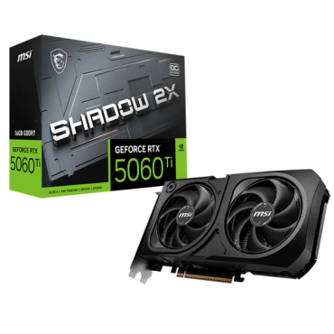MSI GEFORCE RTX 5060 Ti 16GB SHADOW 2X OC PLUS