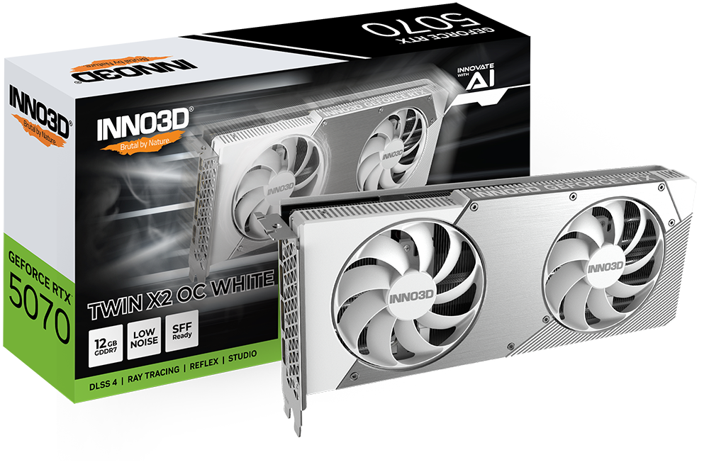 INNO3D 12 GeForce RTX 5070 Twin X2 OC WHITE